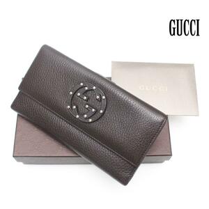 GUCCI グッチ 231843 インターロッキング 長財布 ダークブラウン