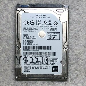 はてなアキバ 7日間保証 内蔵 SATA2.5インチHDD Hitachi HTS547550A9E384 : 500.1 GB 使用2196h CrystalDiskInfoで正常判定 管Y42213