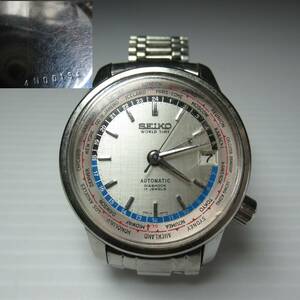 【難多】古いSEIKO WORLDTIME AUTOMATIC　腕時計◆DIASHOCK　17JEWELS/オリンピック1964