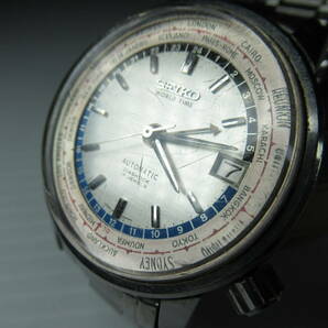 【難多】古いSEIKO WORLDTIME AUTOMATIC 腕時計◆DIASHOCK 17JEWELS/オリンピック1964の画像2