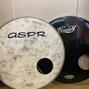 【2枚セット,片方は完全未使用】aspr ST Bass head + EVANS EQ3 RESONANT 