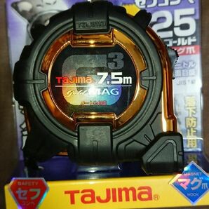 タジマ (Tajima) コンベックス 7.5m×25mm セフコンベG3ゴールドロックマグ爪25 SFG3GLM2575BL