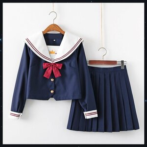 XXL セーラー服 女子制服 学生服 女子高校生 コスチューム JK制服 可愛い 刺繍 コスプレ 学園祭 文化祭 仮装 本格制服