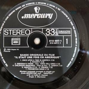 レコードLP エンニオ・モリコーネ 「ワンス・アポン・ア・タイム・イン・アメリカ」 フランス盤 MERCURY 818 697-1の画像3