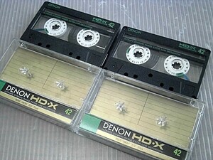 カセットテープ ２本/ハイポジ/DENON HD-X/使用済み