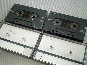 カセットテープ ２本/ハイポジ/SONY ESⅡ/使用済み