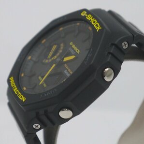 USED良品・保管品 CASIO カオシ G-SHOCK GA-B2100CY-1AJF アナデジ タフソーラー モバイルリンク 腕時計 ブラック×イエロー ケース付きの画像4