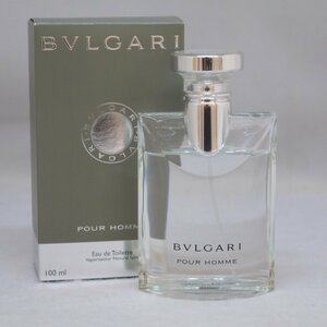 USED品・保管品 BVLGARI ブルガリ 香水 POUR HOMME プールオム オードトワレ 100ml スプレー 残7～8割程度 外箱付