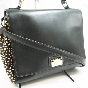 USED品・保管品 kate spade NEW YORK ケイトスペード 2way ショルダーバッグ ハンドバッグ ブラック ゴールド金具 レディース 現状品