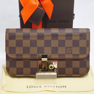 未使用クラス Louis Vuitton ルイヴィトン N63171 ポルトフォイユ・アスコット ダミエ エベヌ 長財布 小銭入れあり SP3173 保存袋/外箱付