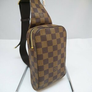 ★美品 USED品・保管品 Louis Vuitton ルイヴィトン N51994 ジェロニモス 旧型 ボディバッグ CA0074 ダミエ エベヌ ゴールド金具