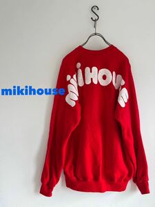 【2点以上で送料無料】MIKIHOUSE ミキハウストレーナー スウェット メンズLサイズ レッド 90s