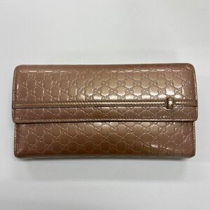 GUCCI レザー 長財布 ピンク