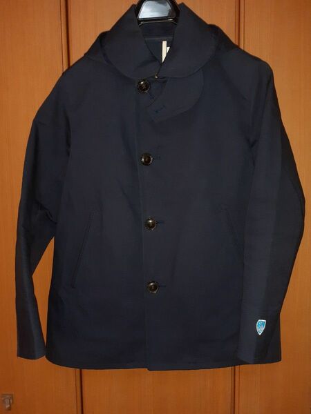 オーチバル ORCIVAL オーシバル フード付きラウンドカラー コート ショート丈 サイズ0 紺色