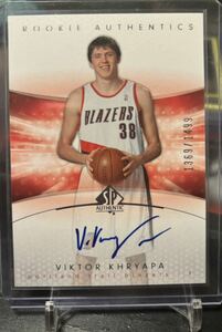 【VIKTOR KHRYAPA】◆ルーキー直筆サインカード◆UD Portland Trail Brazers Auto NBA