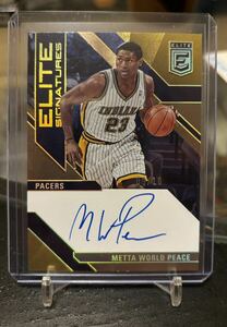 【METTA WORLD PEACE】◆10枚限定!直筆サインカード◆2023-24 PANINI Donruss Elite Indiana Pacers Autograph NBA 直書き GOLD