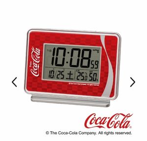 コカ・コーラ セイコー電波目覚まし時計 温度 湿度 デジタル クロック カレンダー