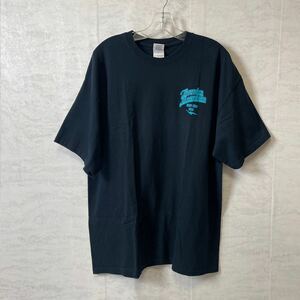 Tシャツ 半袖プリントTシャツ ブラック サイズXL　両面ロゴ　アメリカンバイク　黒　メンズ古着