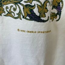 半袖 Tシャツ ビンテージ　90S シングルステッチ　花柄ボタニカルバラ　白ホワイト　メンズ　古着_画像4