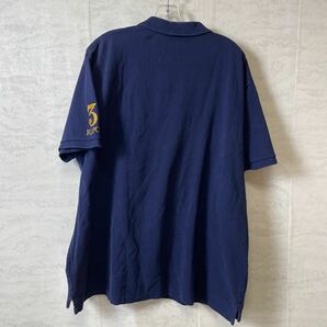 ポロシャツ ラルフローレン 半袖ポロシャツ RALPH LAUREN ビッグポニー 鹿の子 サイズXXL 紺色 メンズ古着の画像5