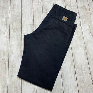 カーハートWIP　CARHARTT　コットンチノパン　黒ブラック　メンズ　古着