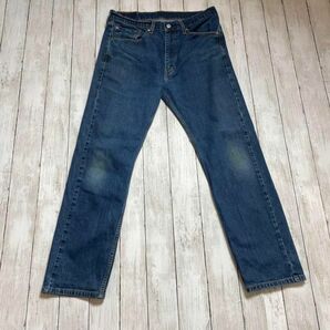 LEVIS505 リーバイスＷ34Ｌ30 サイズＬ 青ブルー デニムパンツ古着の画像2