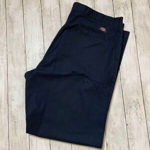 ディッキーズ　Ｗ42　ワークパンツ　紺色ネイビー　サイズ2ＸＬ　長ズボン　古着　DICKIES