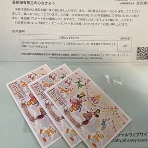 3枚 東京ディズニーリゾート チケット 株主優待チケット 有効期限2025年1月31日 の画像1