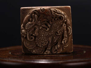  consigning goods China Kiyoshi era stone made seal seal stock * super-discount antique goods 