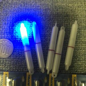 LEDスティックライト　電気ケミホタル　75サイズ　青発光　短めタイプ　5本セット電池5本無料