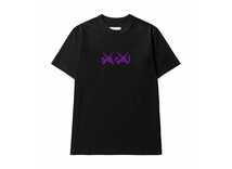 即決 未使用【sacai×KAWS】サカイ×カウズ Flock Print Tシャツ 黒 1 新古_画像1