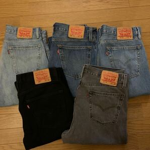 1スタ 美品 Levi's Web限定550 92リラックステーパードジーンズ 550リラックスジーンズ 5本セットW33L30リーバイス1円スタートお得denimの画像1