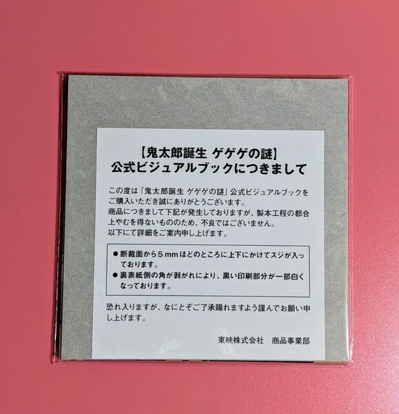 鬼太郎誕生 ゲゲゲの謎 公式ビジュアルブック 受注生産品 ビジュアルブック ゲゲゲの鬼太郎 ゲ謎