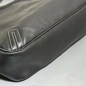 d1510◆バーバリーBURBERRY牛革レディースハンドバッグ黒◆30×21×マチ9ｃｍの画像3