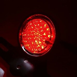 ONGMEIL ビンテージ LED テール ランプ ライト ナンバー灯 ステー 付き レッド レンズ バイクの画像6