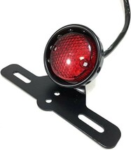 ONGMEIL ビンテージ LED テール ランプ ライト ナンバー灯 ステー 付き レッド レンズ バイク_画像2
