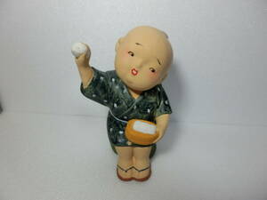 童子 おにぎり 子供 人形　置物　昭和 レトロ アンティーク コレクション