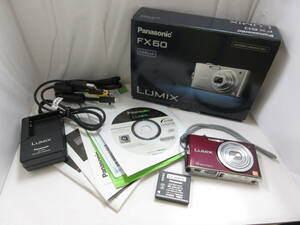 ☆デジタルカメラ Panasonic LUMIX DMC FX60 バイオレット 通電OK デジカメ パナソニック ルミックス 中古☆