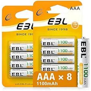 EBL 単4充電池 充電式 ニッケル水素充電池 8本入り 高容量充電池 1100mAhで長持ち 約1200回使用可能 単四充電の画像1