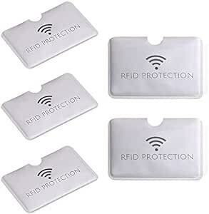 [LOYELEY] ICカード 5枚 カードプロテクター 防磁ビニールカードケース カードケース RFIDプロテクション スキミン