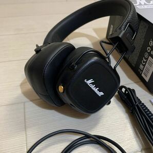  Marshall マーシャル MAJOR IV ワイヤレスヘッドホン ブラック Bluetooth対応 ケーブル 説明書 箱 ※通電未確認の画像3