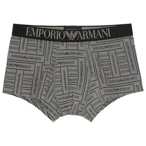 EMPORIO ARMANI エンポリオ アルマーニ EAGLE BRAND LOGO イーグル ブランド ロゴ 前閉じ ボクサーパンツ メンズ 54075080 グレー M