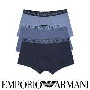 EMPORIO ARMANI エンポリオアルマーニ MIXED WAISTBAND コットン 前閉じ ボクサーパンツ メンズ 3枚組 54087237 アソートセット M