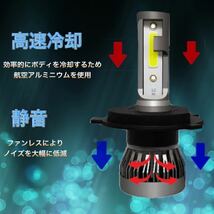 H4 LEDヘッドライト　スズキ ハスラー MR31S MR41S ハロゲン仕様車 新車検対応 ファンレス仕様　ホワイト　6000K 長寿命　Hi /Lo_画像3