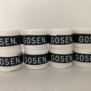 GOSEN グリップテープ 8個★迅速発送 白 オーバーグリップテープ テニス バドミントン ゴーセン＊色変更可