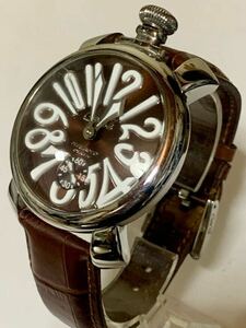 【中古】ガガミラノ GAGA MILANO メンズウォッチ N.4088 マヌアーレ 48mm ビッグフェイス