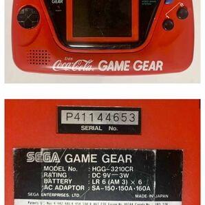 【ジャンク】SEGA GAME GEAR セガ ゲームギア 本体 HGG-3210CR コカコーラキッド ソフト・ACアダプタ付 現状品 コカ・コーラキッドの画像2