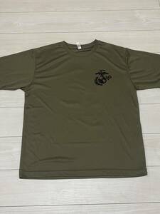 沖縄米軍放出品　Tシャツ　3L OKINAWA MARINES 古着　USMC サバゲー　半袖(9-31)