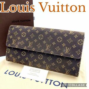 美品 Louis Vuitton ルイヴィトン 長財布 ポルトフォイユ・サラ モノグラムミニラン M95234