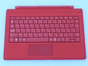 Surface Pro 7+,7,6,5,4,3 タイプカバー Type1709 キーボード レッド色 Microsoft 管理J8-2